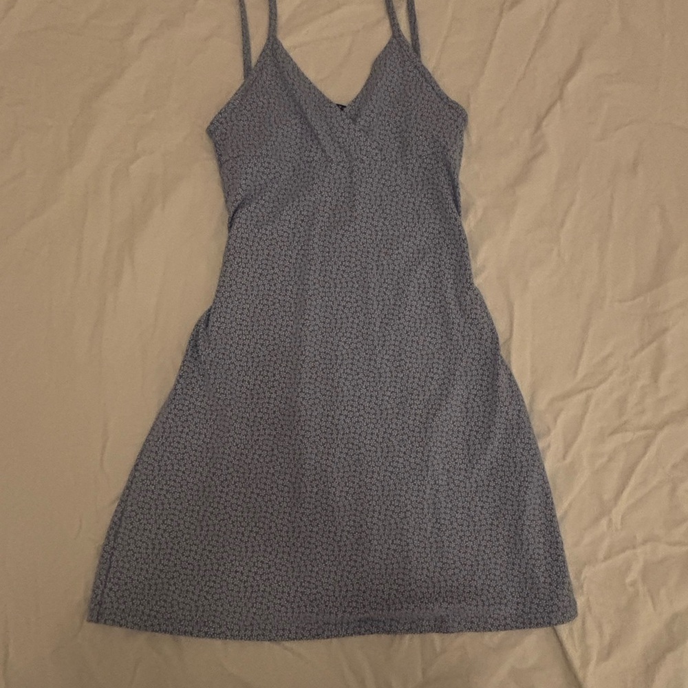 Brandy Melville Light Blue Floral Top